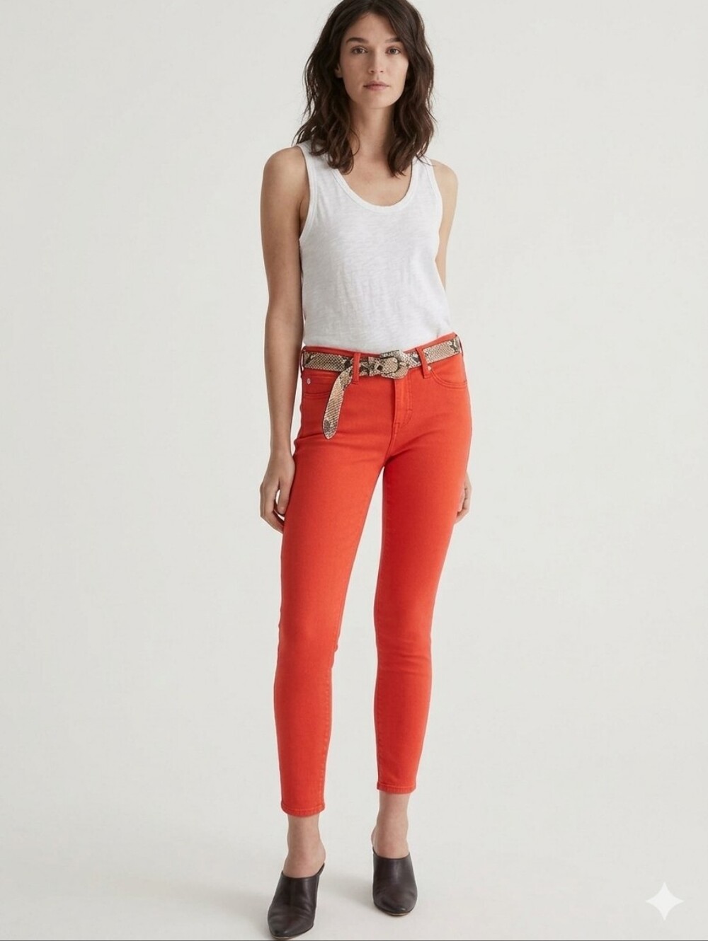 Ag Adriano Goldschmied Women's Super Skinny Jeans in Red W14 L35 BR11 IS25